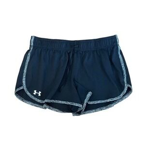 Under Armour Fly-By 2.0 Nylon Running Shorts Black Gray Pull-On Athletic M